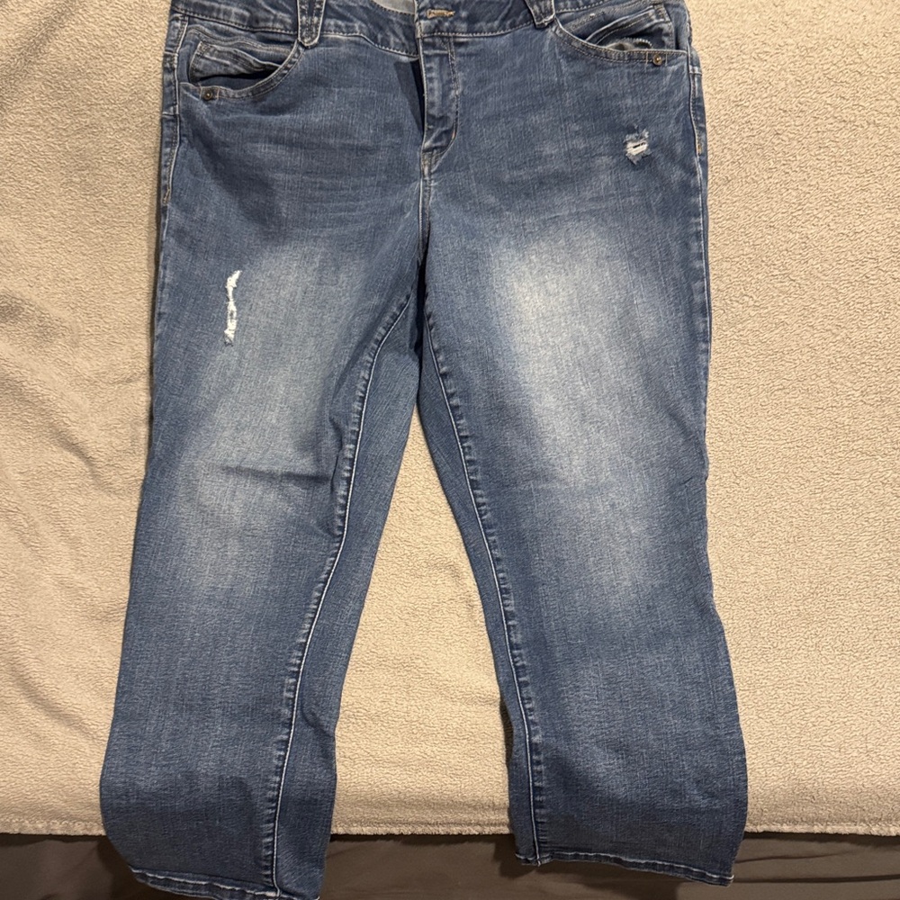 Democracy Women's Straight Leg Blue Jeans